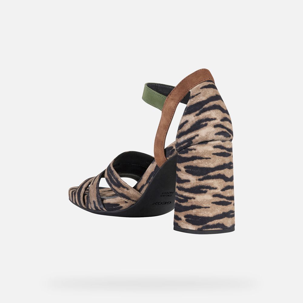 Geox Bayan Sandalet Siyah - Genziana - JGV-589214